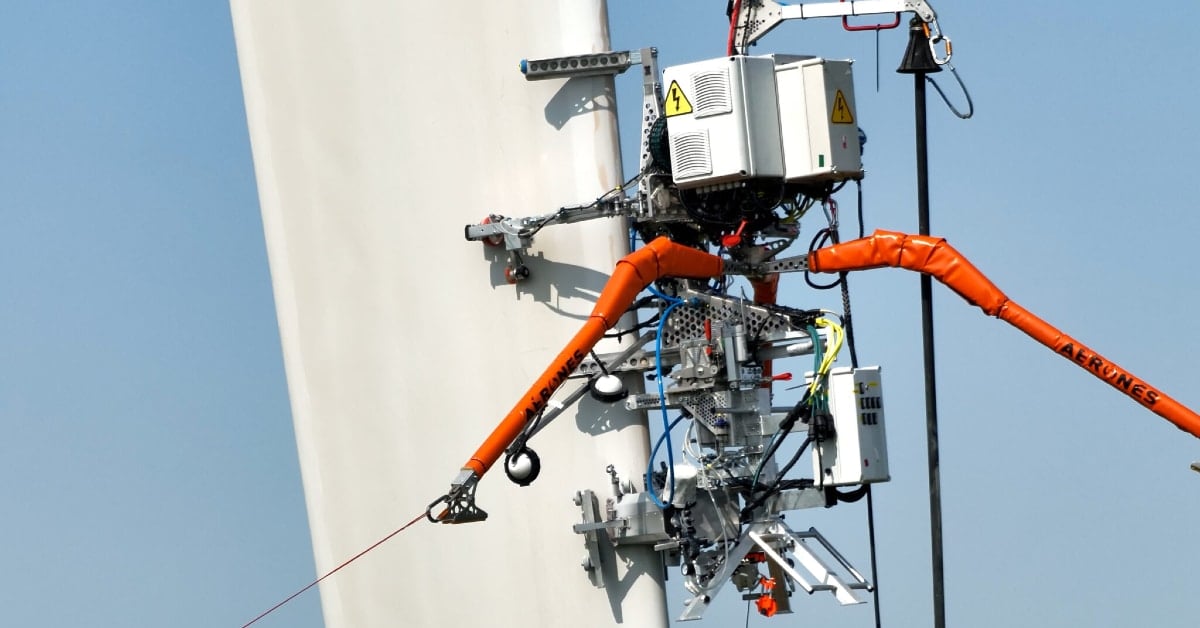 Latvia’s Aerones secures €4M+ grant from EU to produce and deploy robots that repair wind turbine blades 