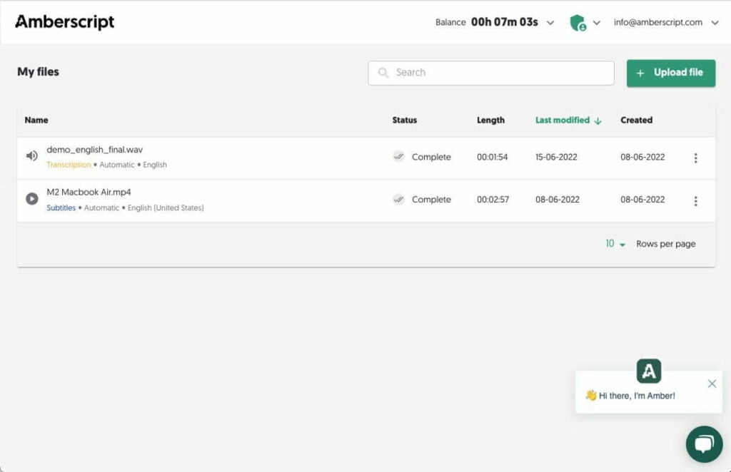 Amberscript UX