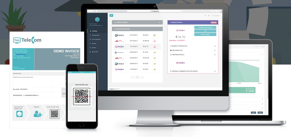 Belgian fintech startup Digiteal SA secures €1M, aims to become first pan-European e-invoicing platform for B2C market