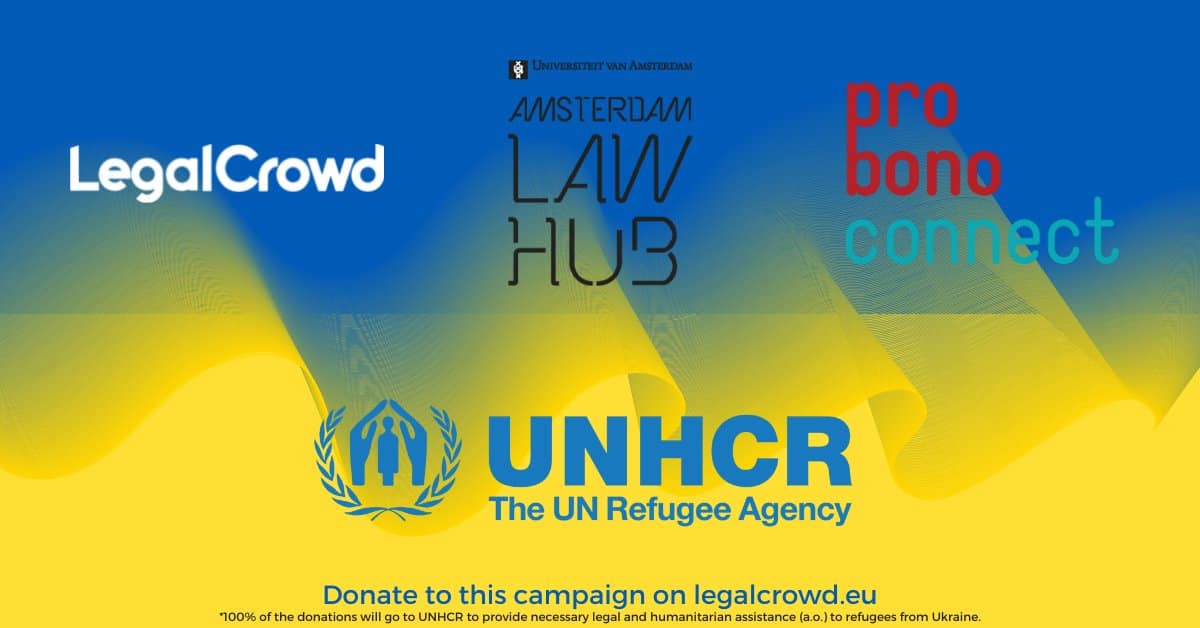 LegalCrowd collaborates with Pro Bono Connect and Amsterdam Law Hub to help Ukrainian refugees: Here’s how