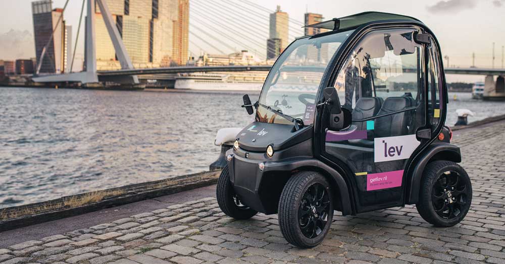 Lev electric vehicle sharing launched in Rotterdam today