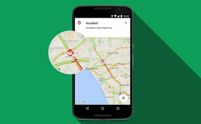 Now you can report an accident or a traffic congestion on Google Maps