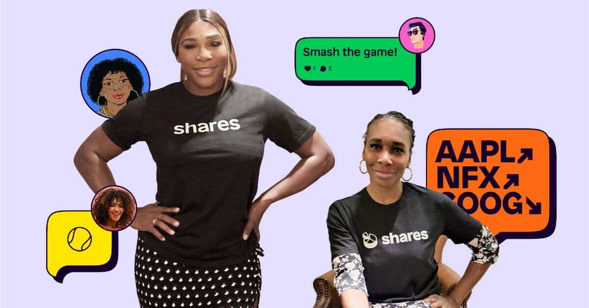 Tennis legends Serena and Venus Williams invest in London’s social trading app Shares