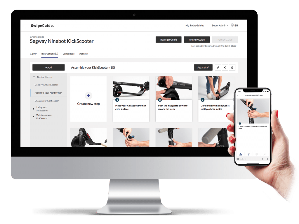 SwipeGuide User Interface