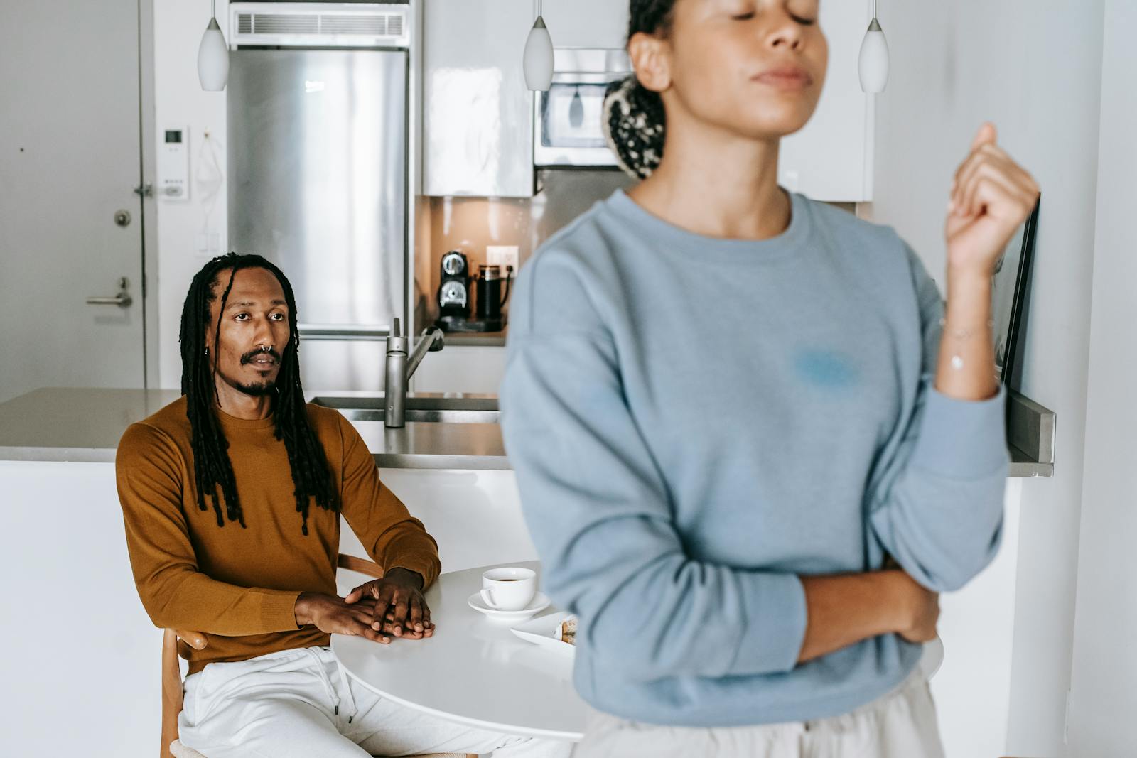 couple quiet kitchen