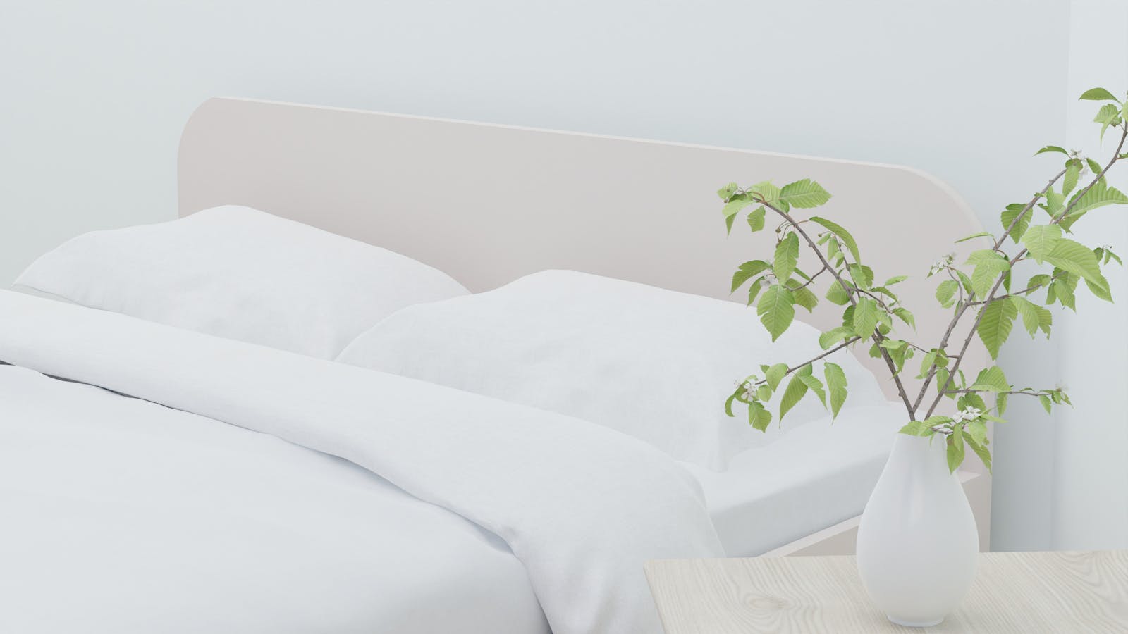 tidy minimalist bedroom