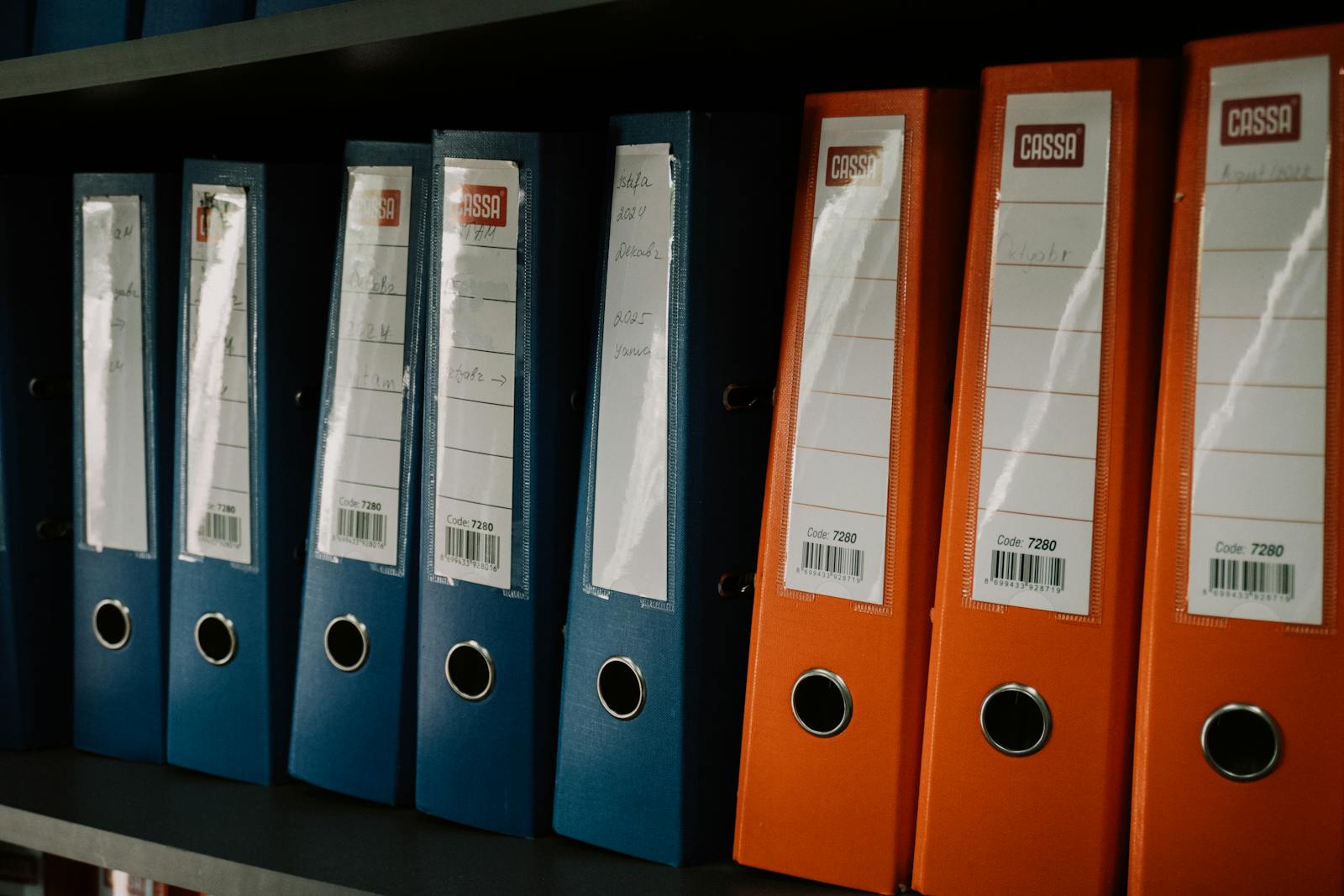 labeled folder receipts