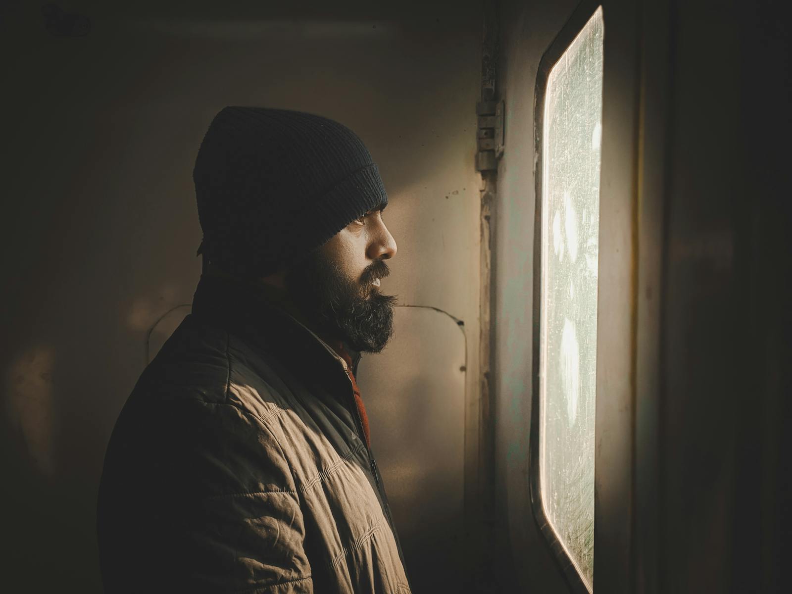 person alone thinking