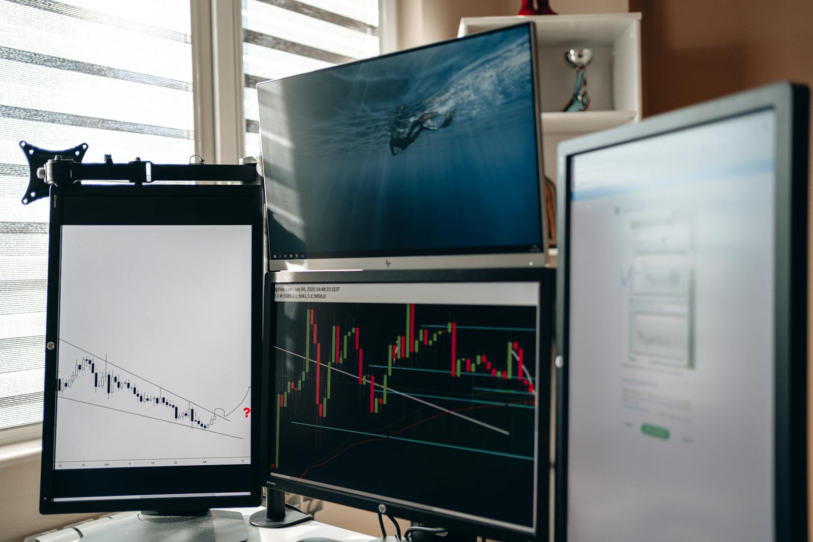 trading floor screens