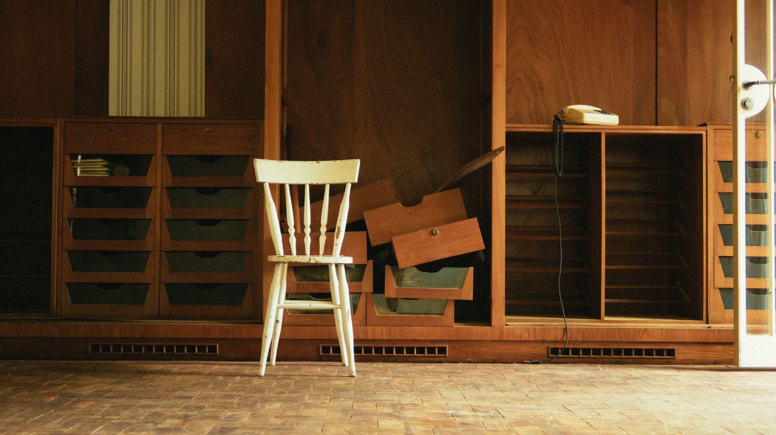 empty wooden dresser drawer