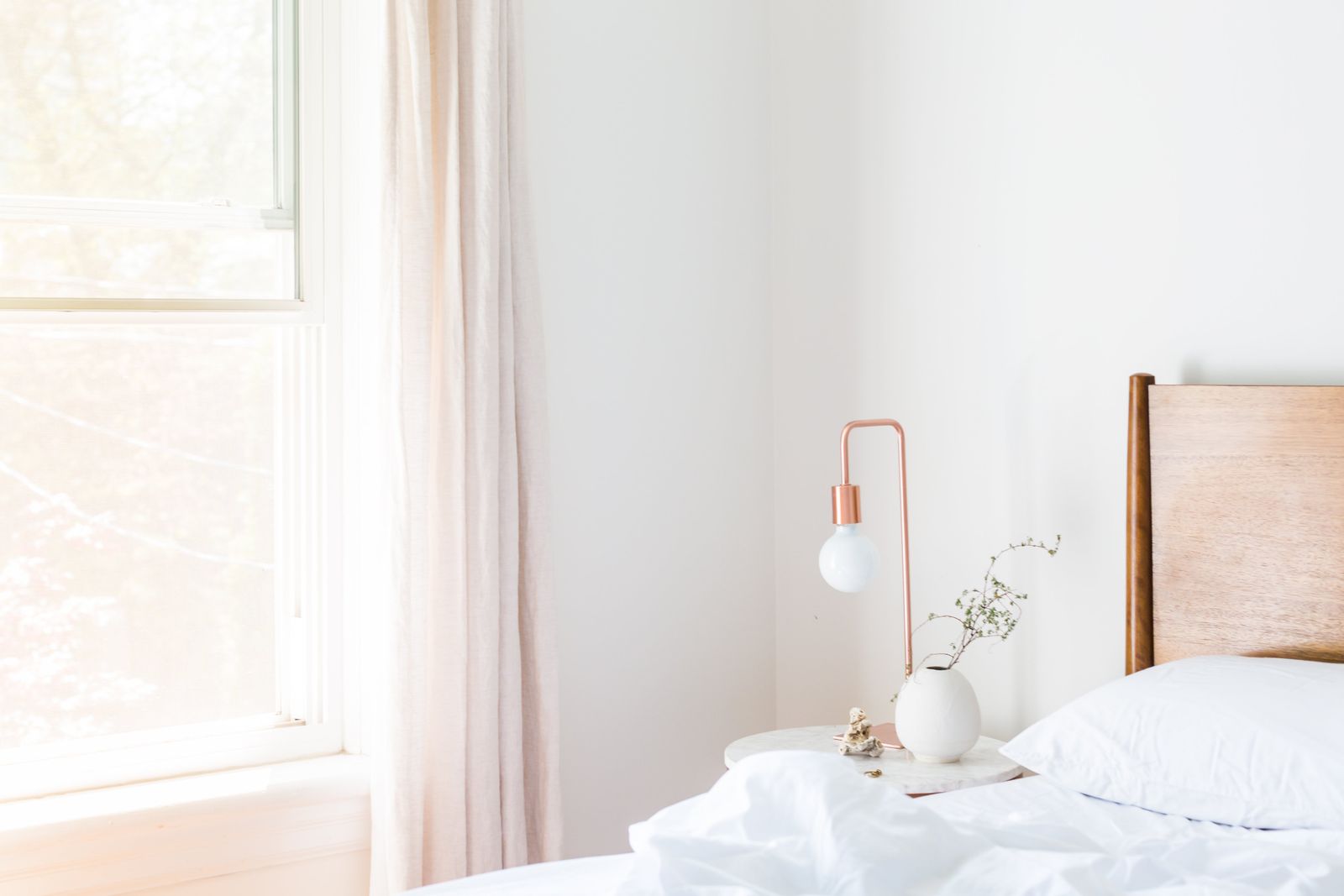 tidy bedroom morning
