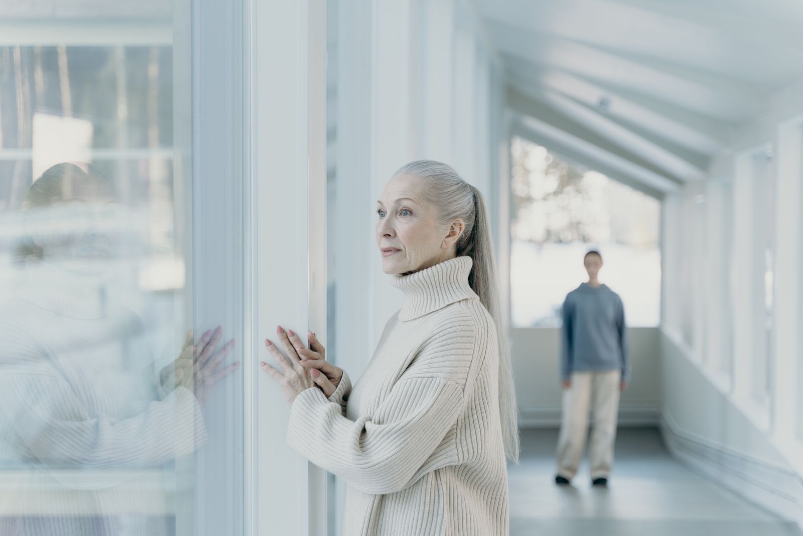 quiet older person window